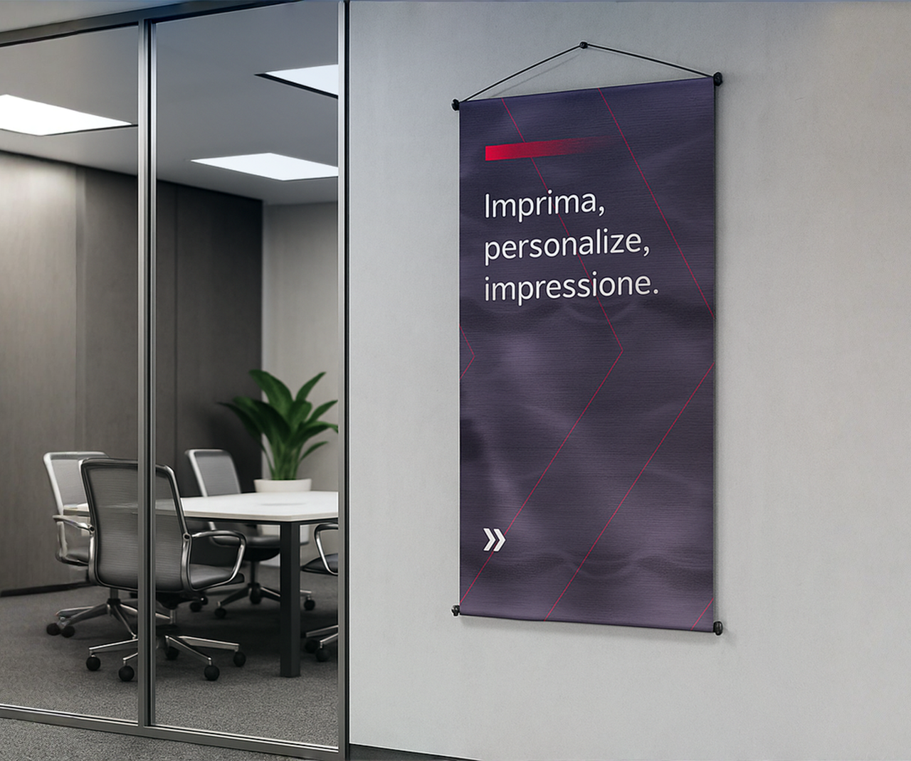 Banner com bastão e cordão