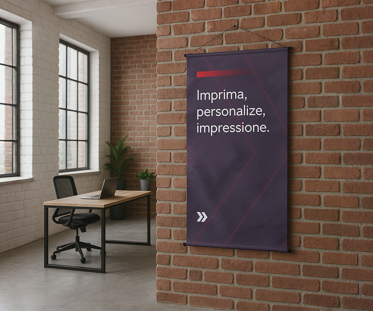 Banner com bastão e cordão