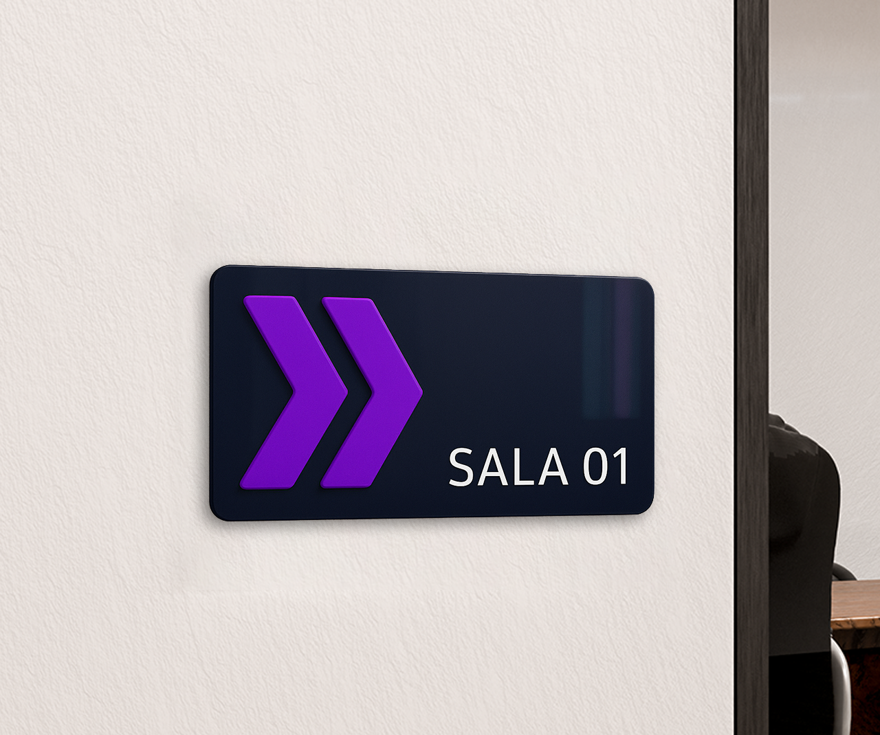 Placa de porta departamento/sanitários