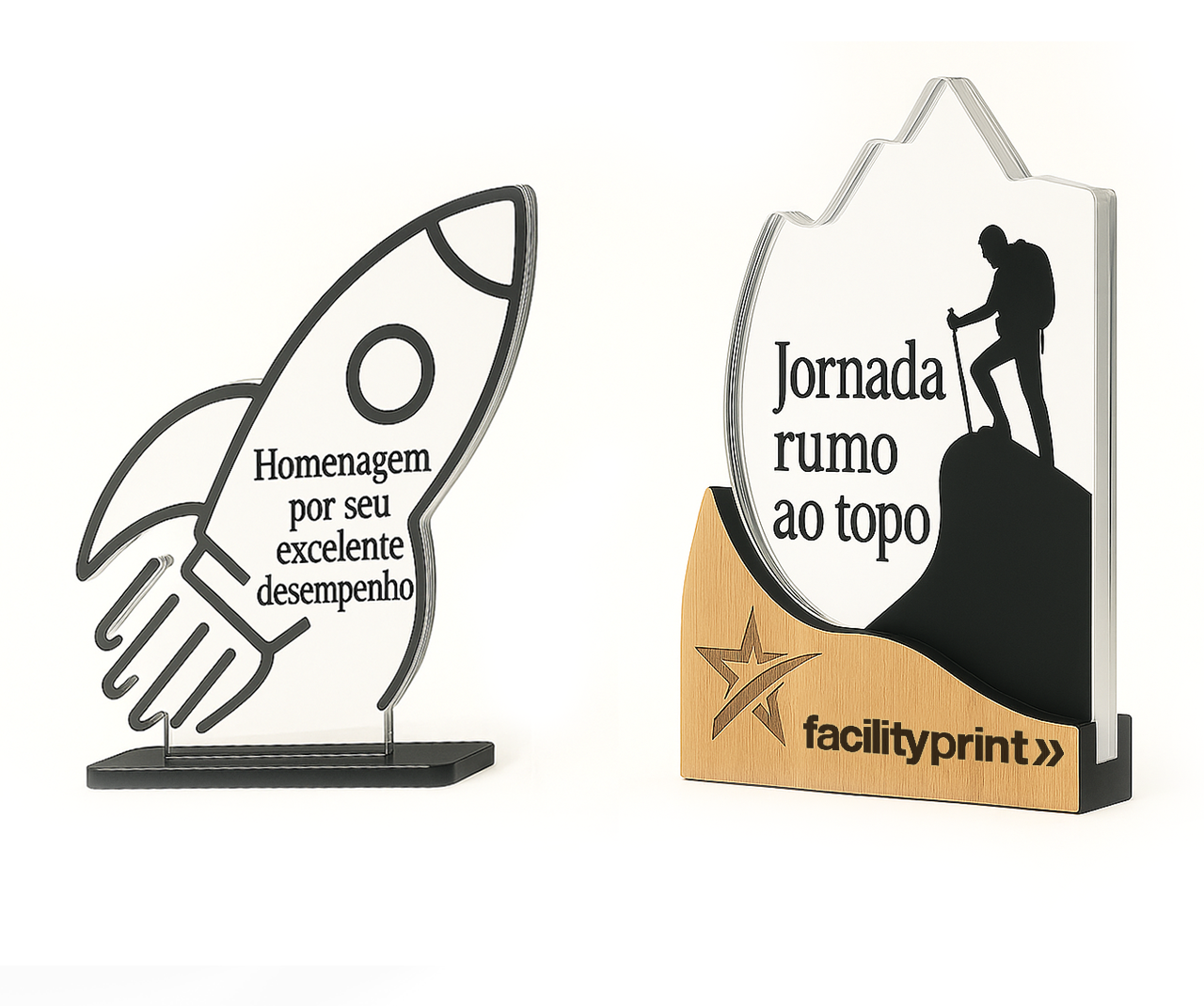 Troféu de acrílico